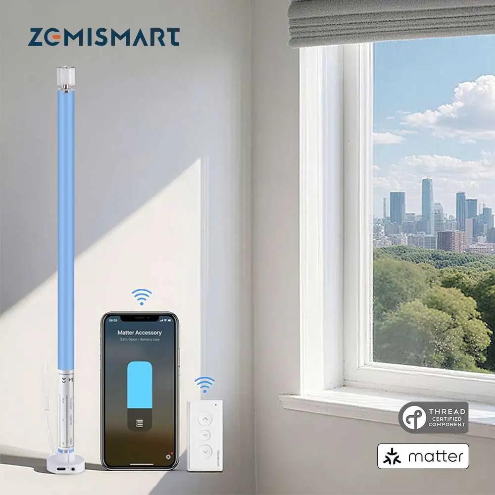 Zemismart Matter Over Thread Smart Roller Shade Двигатель жалюзи для трубки 25 мм 28 мм Встроенный аккумулятор Homekit Google Home Smartthings
Zemismart Matter Over Thread Smart Roller Shade Двигатель жалюзи для трубки 25 мм 28 мм Встроенный аккумулятор Homekit Google Home Smartthings