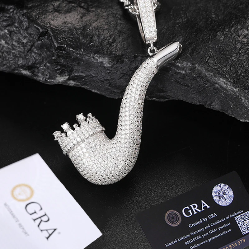Full D Color Moissanite Customized Pipe Pendant Necklace for Men Original 925 Sterling Silver Party Fine Jewelry Gift Rope Chain
Full D Color Moissanite Customized Pipe Pendant Necklace for Men Original 925 Sterling Silver Party Fine Jewelry Gift Rope Chain