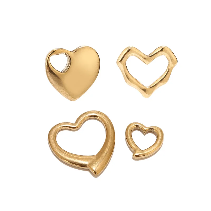 5pcs Stainless Steel Gold Hollow Heart Charms Love Pendants Connectors for Necklace Bracelet Anklet Jewelry Making Supplies
5pcs Stainless Steel Gold Hollow Heart Charms Love Pendants Connectors for Necklace Bracelet Anklet Jewelry Making Supplies