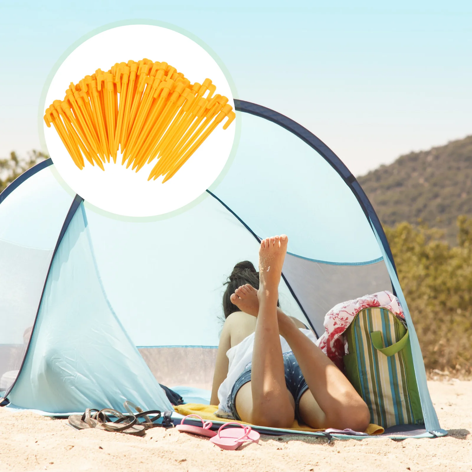 50pcs Plastic Fixing Nails Outdoor Camping Ground Tent Nail Accessory Nails Durable Anti Wind Tent Fixing Accessories
50pcs Plastic Fixing Nails Outdoor Camping Ground Tent Nail Accessory Nails Durable Anti Wind Tent Fixing Accessories