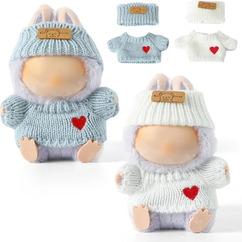 17 cm Doll-Clothes and Accessories \u2013 2-Pack Doll Sweaters with Hats for 17 cm Dolls, Knitted Outfits for 17 cm Plush Toys,
17 cm Doll-Clothes and Accessories \u2013 2-Pack Doll Sweaters with Hats for 17 cm Dolls, Knitted Outfits for 17 cm Plush Toys,