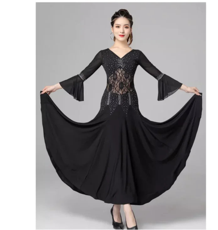 X2143 Modern Dance Dress Women's Social Dance Cotume Women Waltz Flare Dress Latin Dance Practice Performance Suit
X2143 Modern Dance Dress Women's Social Dance Cotume Women Waltz Flare Dress Latin Dance Practice Performance Suit