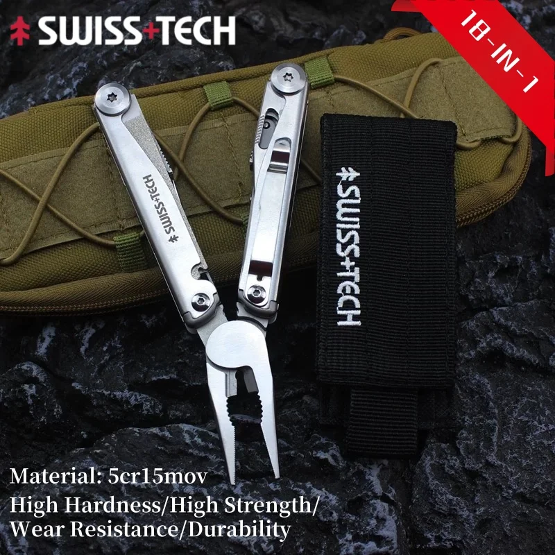 SWISS+TECH 18-в-1 Многофункциональный комбинированный инструмент для улицы, плоскогубцы, складные ножницы, оборудование для выживания EDC, многофункциональный инструмент
SWISS+TECH 18-в-1 Многофункциональный комбинированный инструмент для улицы, плоскогубцы, складные ножницы, оборудование для выживания EDC, многофункциональный инструмент