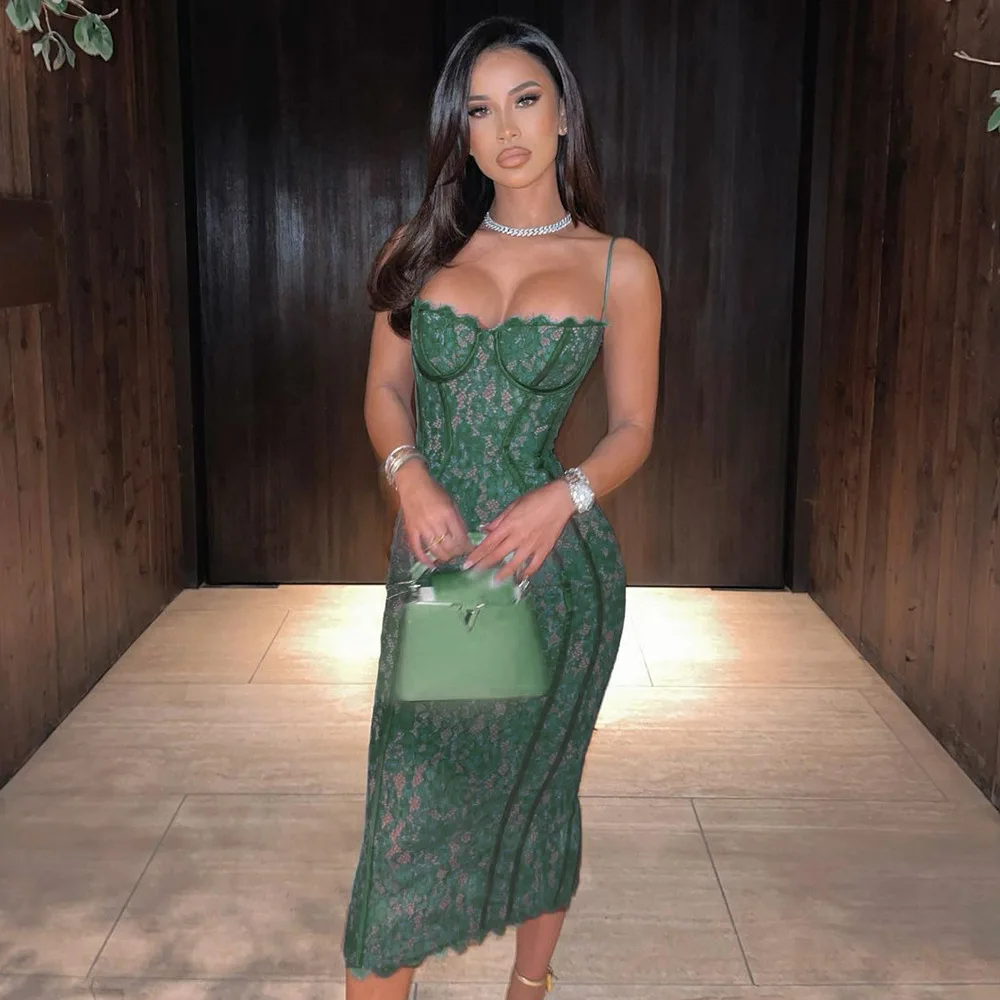 Elegant Mid-Length Lace Dress Backless High Waist Bridesmaid Dress Women's Fashion Cross-Border Clothing Casual Style
Elegant Mid-Length Lace Dress Backless High Waist Bridesmaid Dress Women's Fashion Cross-Border Clothing Casual Style