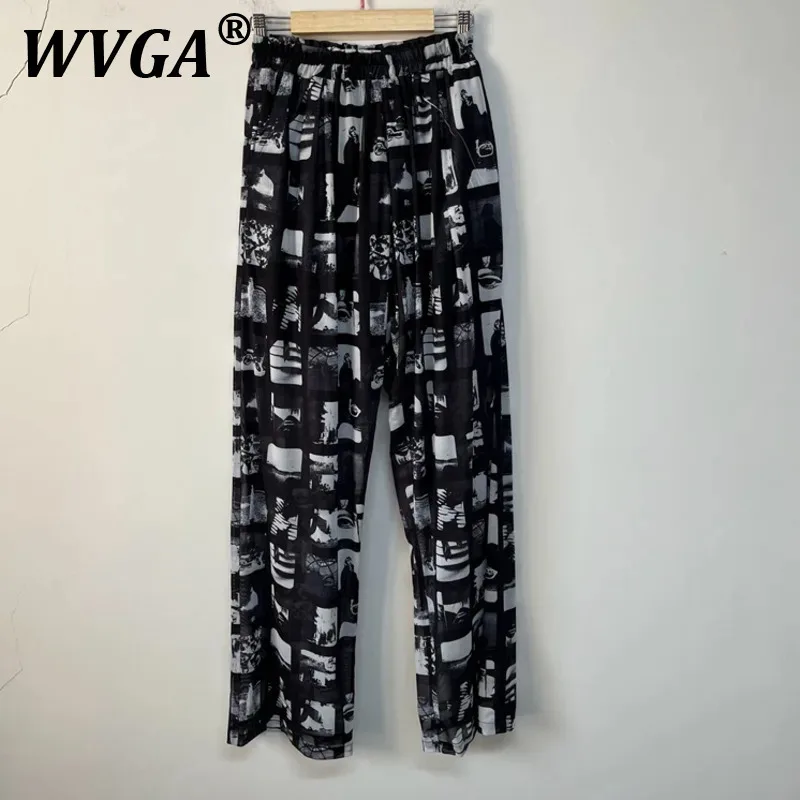 WVGA Spring Summer New Men's Tide Print Semi-Transparent Mesh Niche Loose Chic T-shirts Wide-Leg Casual Straight Pants Ins W7548
WVGA Spring Summer New Men's Tide Print Semi-Transparent Mesh Niche Loose Chic T-shirts Wide-Leg Casual Straight Pants Ins W7548