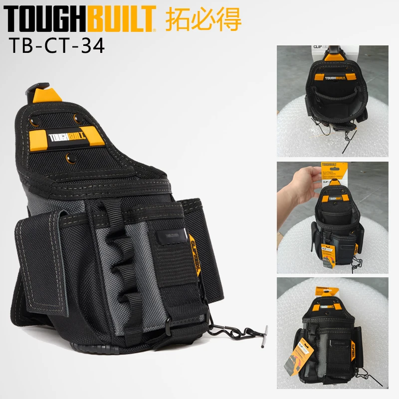 TOUGHBUILT TB-CT-34 ClipTech Compact Electrician Tool Pouch Heavy Duty Multi-Pocket Electrical Tool Organizer with Belt Clip
TOUGHBUILT TB-CT-34 ClipTech Compact Electrician Tool Pouch Heavy Duty Multi-Pocket Electrical Tool Organizer with Belt Clip