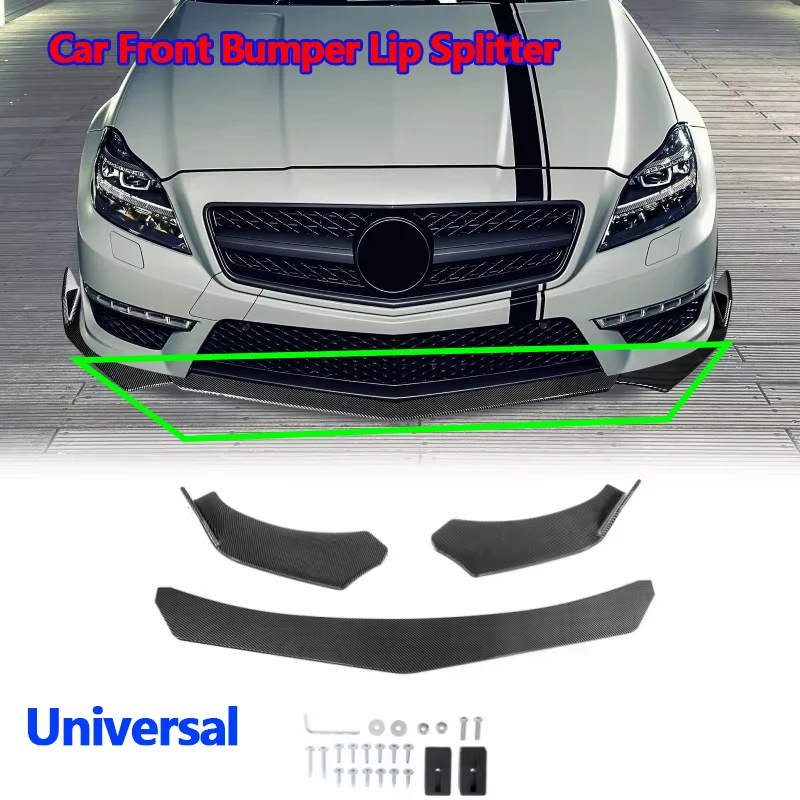 3Pcs/set Universal Car Front Bumper Lip Body Kit Spoiler Trim Protection Spoiler Exterior Parts Car Accessories Universal
3Pcs/set Universal Car Front Bumper Lip Body Kit Spoiler Trim Protection Spoiler Exterior Parts Car Accessories Universal