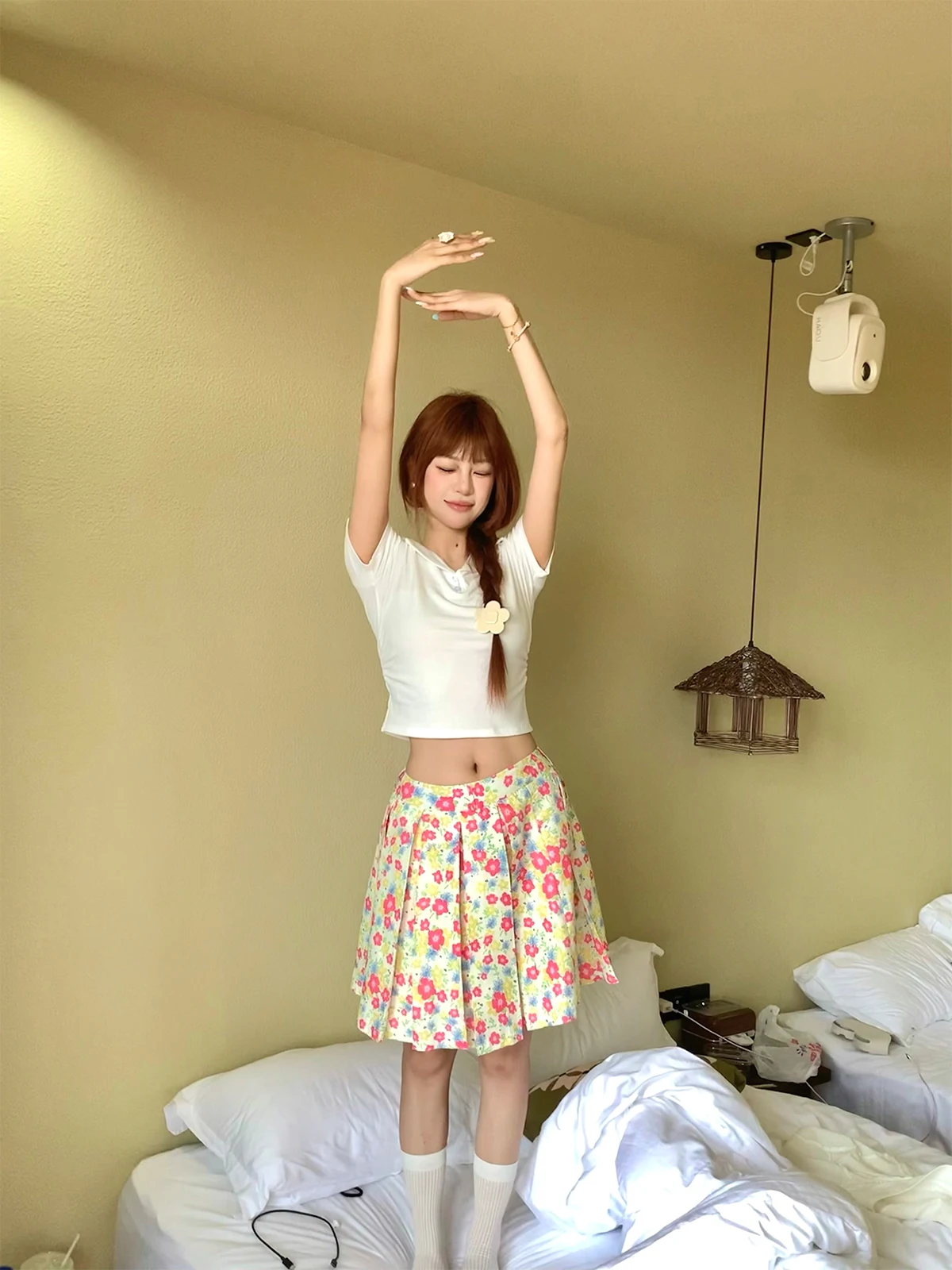 Floral Print High Waist Midi Skirt Korean Sle A-Line f Body Skirt Summer New Arrival Ele Fene Design
Floral Print High Waist Midi Skirt Korean Sle A-Line f Body Skirt Summer New Arrival Ele Fene Design