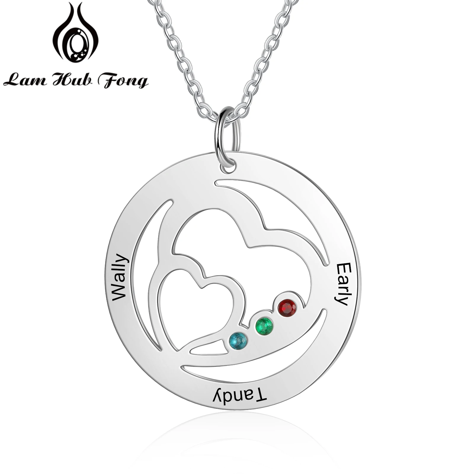 Personalized 2 Hearts Stainless Steel Necklace Custom Name and Birthstones Pendant Necklaces Fashion Jewelry for Women
Personalized 2 Hearts Stainless Steel Necklace Custom Name and Birthstones Pendant Necklaces Fashion Jewelry for Women