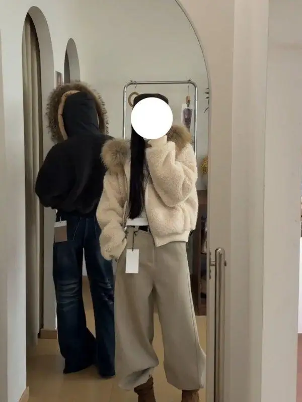 Ladies' Lazy Sle Hooded Loose Coat Cotton Jaet Winter New Small ence ular Trendy Casual Long Sve Zipper Closure
Ladies' Lazy Sle Hooded Loose Coat Cotton Jaet Winter New Small ence ular Trendy Casual Long Sve Zipper Closure