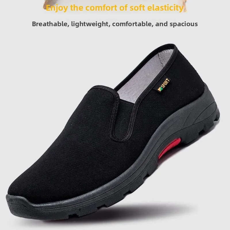 Thickened Tire Sole Beijing Men's Work Shoes Wear-Resistant Soft Bottom Slip-On Black Casual Shoes Breathable round Toe
Thickened Tire Sole Beijing Men's Work Shoes Wear-Resistant Soft Bottom Slip-On Black Casual Shoes Breathable round Toe