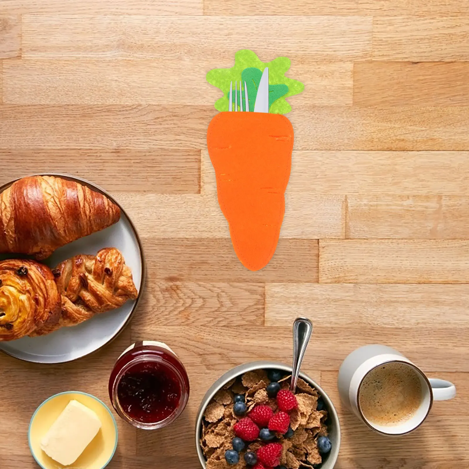 4Pcs Carrot Shaped Cutlery Sleeve Easter Tableware Organizer Adorable Party Utensil Holder Holiday Decorations
4Pcs Carrot Shaped Cutlery Sleeve Easter Tableware Organizer Adorable Party Utensil Holder Holiday Decorations