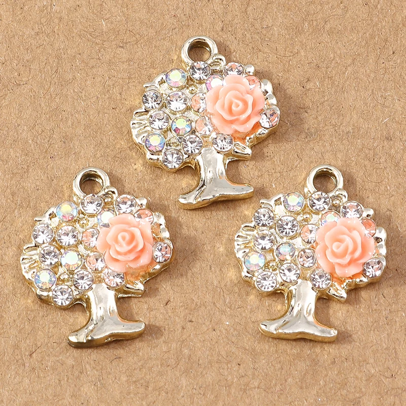 10pcs/lot Crystal Rose Flower Charms Tree Pendant Charm for Jewelry Making Necklaces DIY Earrings Accessories Supplies
10pcs/lot Crystal Rose Flower Charms Tree Pendant Charm for Jewelry Making Necklaces DIY Earrings Accessories Supplies