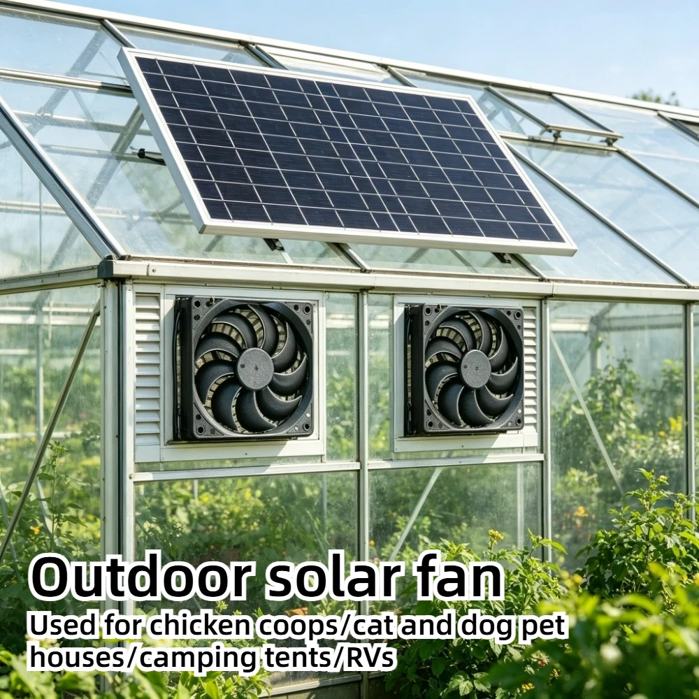 10W 15W Solar Panel Powered Exhaust Fan Weather Resistant Air Circulation Cooling Fan for Chicken Coop Dog House Pet Cage
10W 15W Solar Panel Powered Exhaust Fan Weather Resistant Air Circulation Cooling Fan for Chicken Coop Dog House Pet Cage