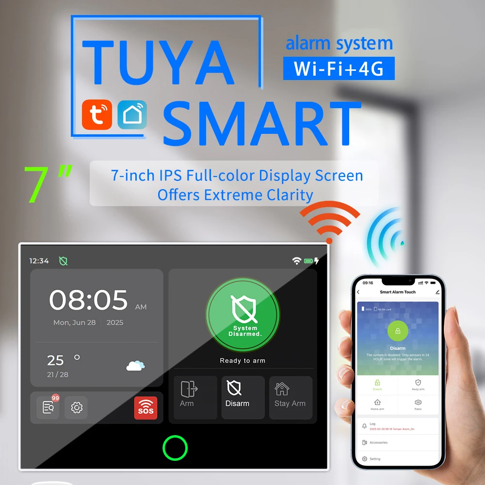 ZSVIOT 7-дюймовая домашняя сигнализация, беспроводная Wi-Fi, 4G Tuya, комплект защиты умной безопасности, встроенная громкая сирена 115 дБ, аккумулятор 5000 мАч
ZSVIOT 7-дюймовая домашняя сигнализация, беспроводная Wi-Fi, 4G Tuya, комплект защиты умной безопасности, встроенная громкая сирена 115 дБ, аккумулятор 5000 мАч