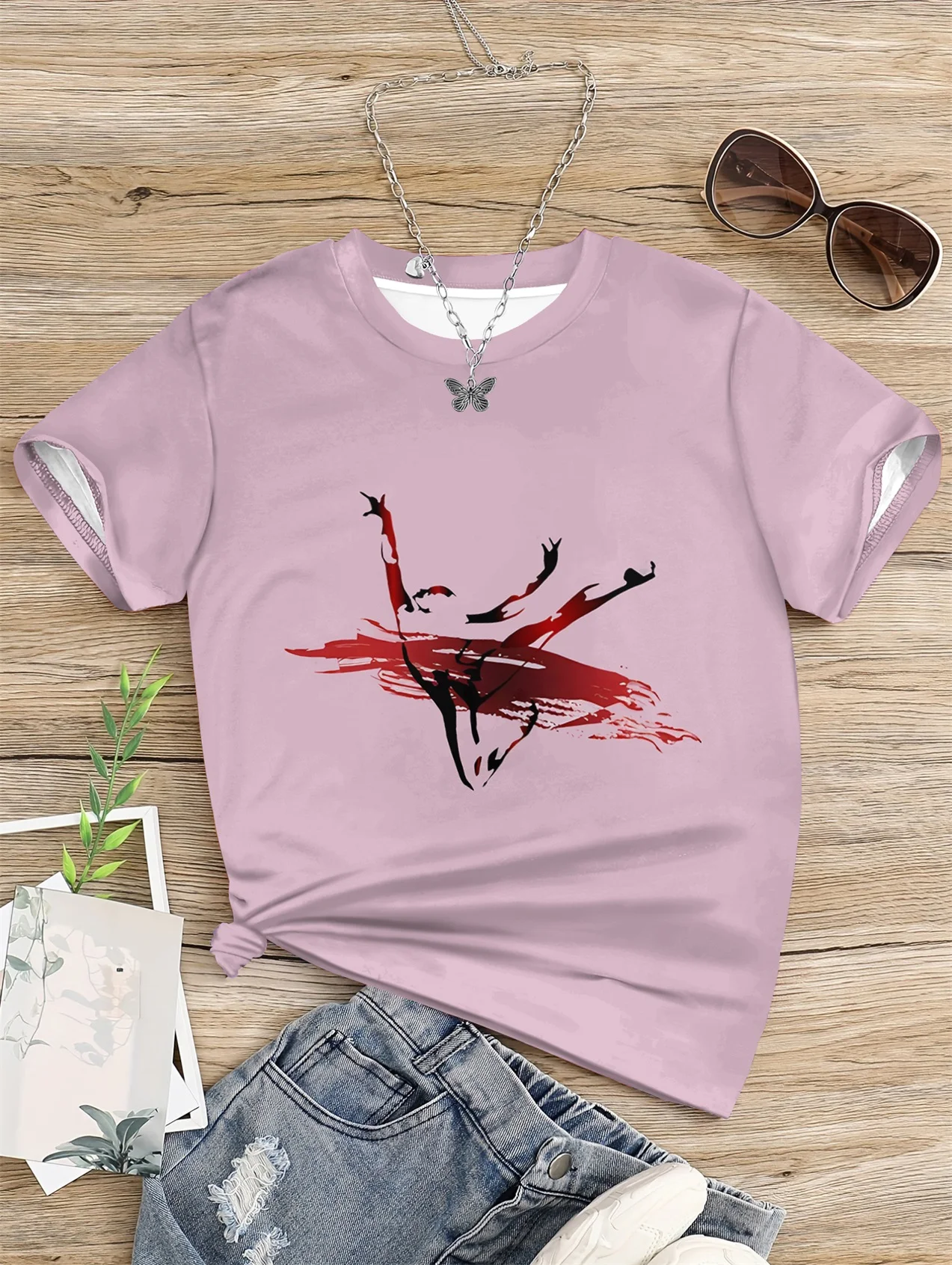 5 To14 Years Girl Clothes Gymnastic Girl Graohic Print Pink T-shirt Children's Clothing Kids Summer Short Sleeve Child Top Girls
5 To14 Years Girl Clothes Gymnastic Girl Graohic Print Pink T-shirt Children's Clothing Kids Summer Short Sleeve Child Top Girls
