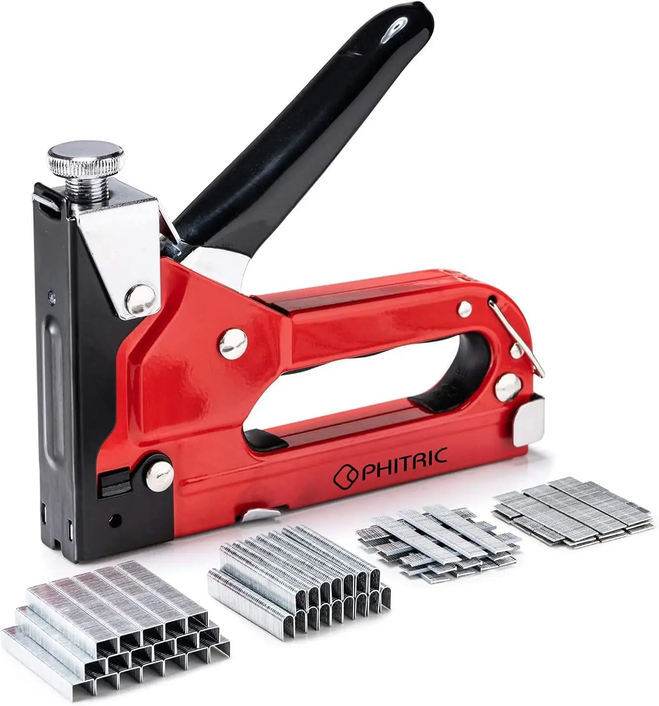 Upholstery Staple Gun Heavy Duty, 4 in 1 Stapler with 1200 Staples, Power Adjustment for Wood Carpentry DIY
Upholstery Staple Gun Heavy Duty, 4 in 1 Stapler with 1200 Staples, Power Adjustment for Wood Carpentry DIY