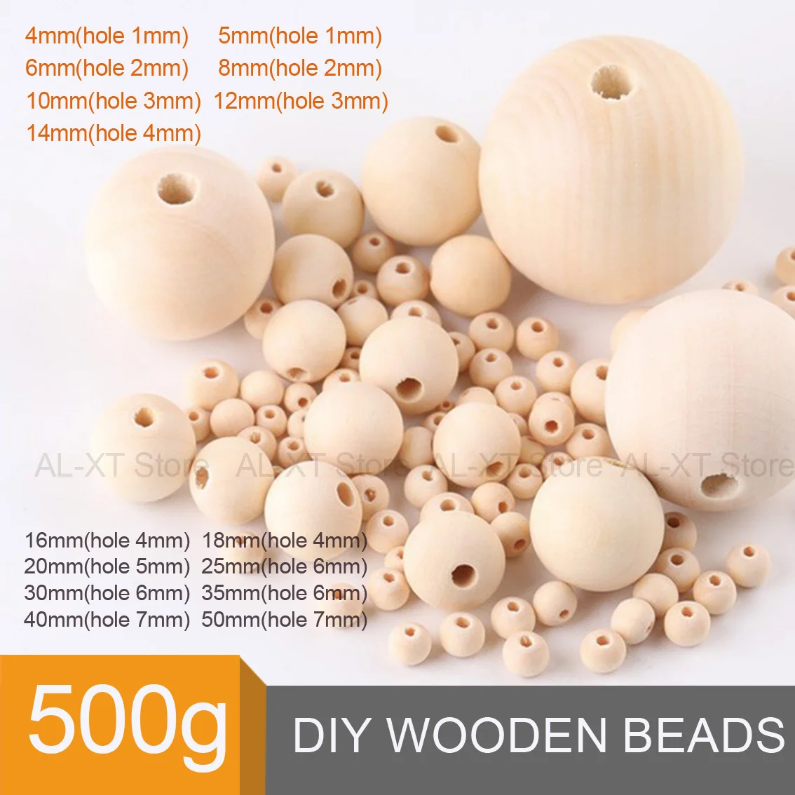 500g OD 4/6/8/10/12mm-50mm Natural Wooden Beads Smooth Round Wood Ball With Hole Loose Spacer Beads for DIY Handmade Accessories
500g OD 4/6/8/10/12mm-50mm Natural Wooden Beads Smooth Round Wood Ball With Hole Loose Spacer Beads for DIY Handmade Accessories