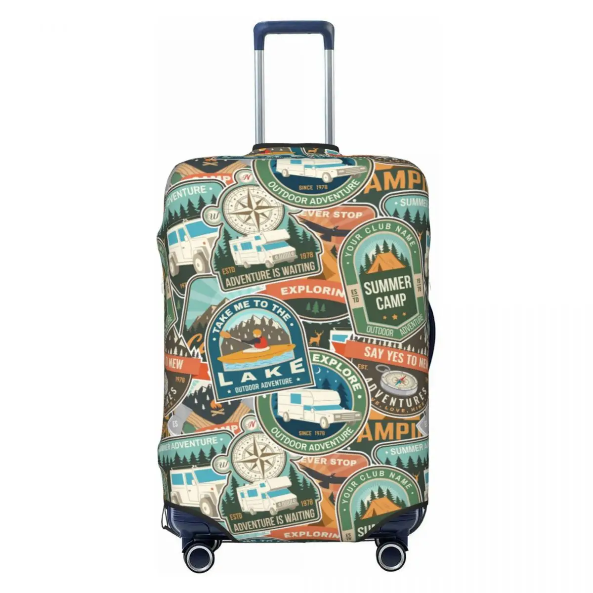 Funny Vintage Lake RV Camp Badge Outdoor Seamless Print Luggage Cover Protector Elastic Travel Suitcase Covers
Funny Vintage Lake RV Camp Badge Outdoor Seamless Print Luggage Cover Protector Elastic Travel Suitcase Covers