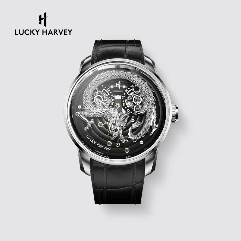 Lucky Harvey Automatic Mechanical Movement Watch Synthetic Sapphire 3D Engraving Chinese Dragon Dial Waterproof Watches for Men
Lucky Harvey Automatic Mechanical Movement Watch Synthetic Sapphire 3D Engraving Chinese Dragon Dial Waterproof Watches for Men