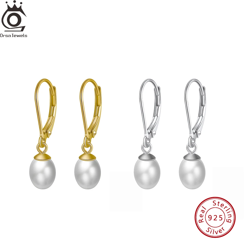 ORSA JEWELS 925 Sterling Silver Natural Freshwater Pearl Pendnat Earrings Fashion Earrings With White Pearl Ear Jewelry GPE13
ORSA JEWELS 925 Sterling Silver Natural Freshwater Pearl Pendnat Earrings Fashion Earrings With White Pearl Ear Jewelry GPE13