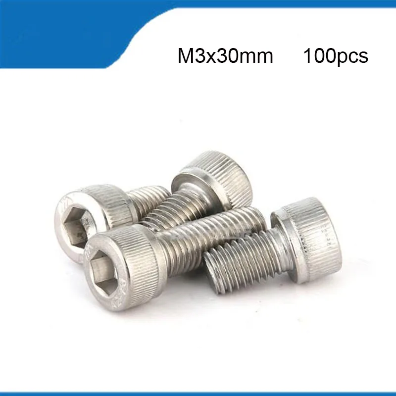 Free Shipping M3*30 100pcs 304 M3 Screws 304 Stainless Steel Allen Hexagon Hex Socket Cap Head Screw Bolt Metric Allen M3 Screws
Free Shipping M3*30 100pcs 304 M3 Screws 304 Stainless Steel Allen Hexagon Hex Socket Cap Head Screw Bolt Metric Allen M3 Screws