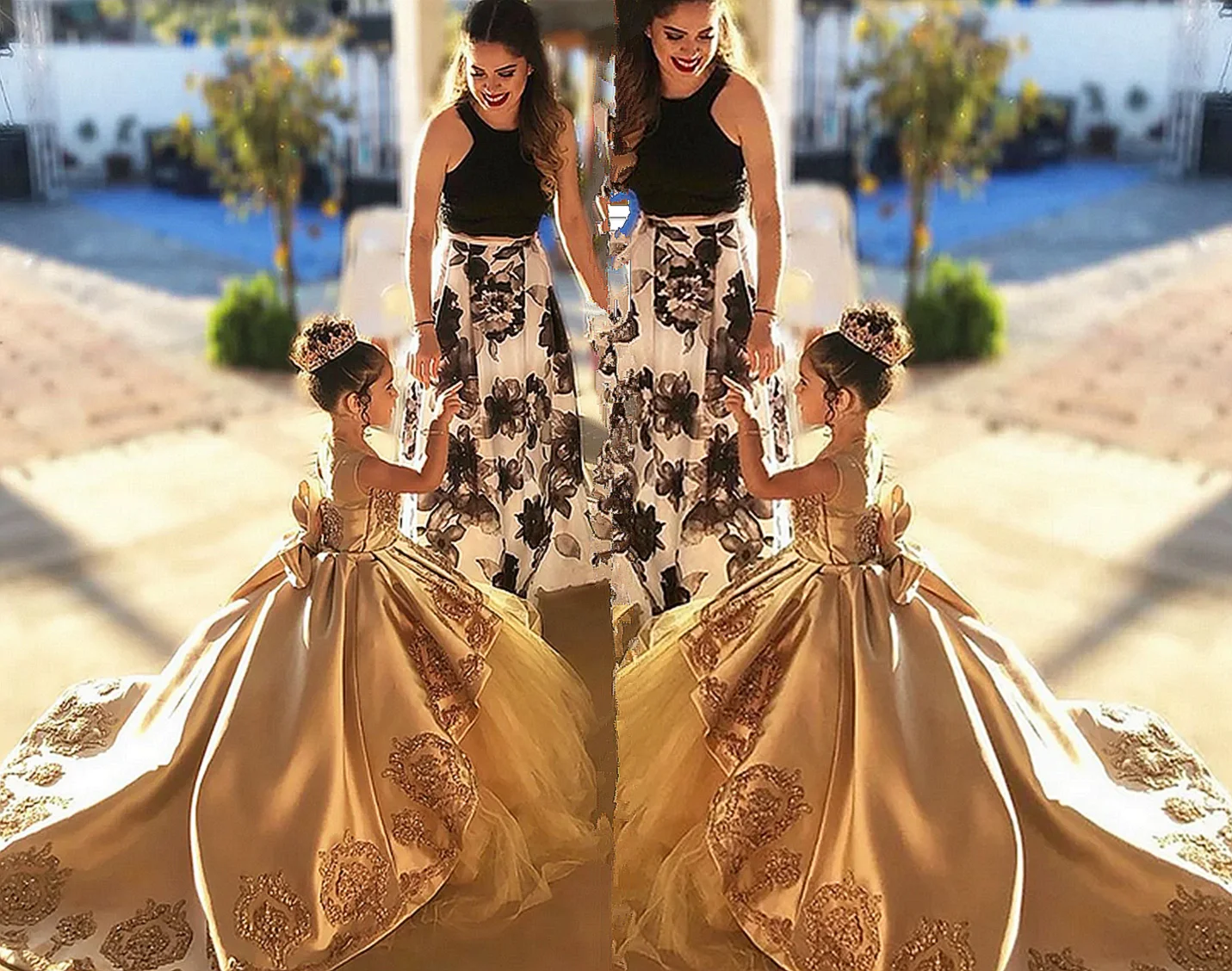 Train Style Flower Girl Dress Communion Dresses Kids Evening Ball Gown Gold Applique Bow Girls Pageant Dress Satin Tulle
Train Style Flower Girl Dress Communion Dresses Kids Evening Ball Gown Gold Applique Bow Girls Pageant Dress Satin Tulle