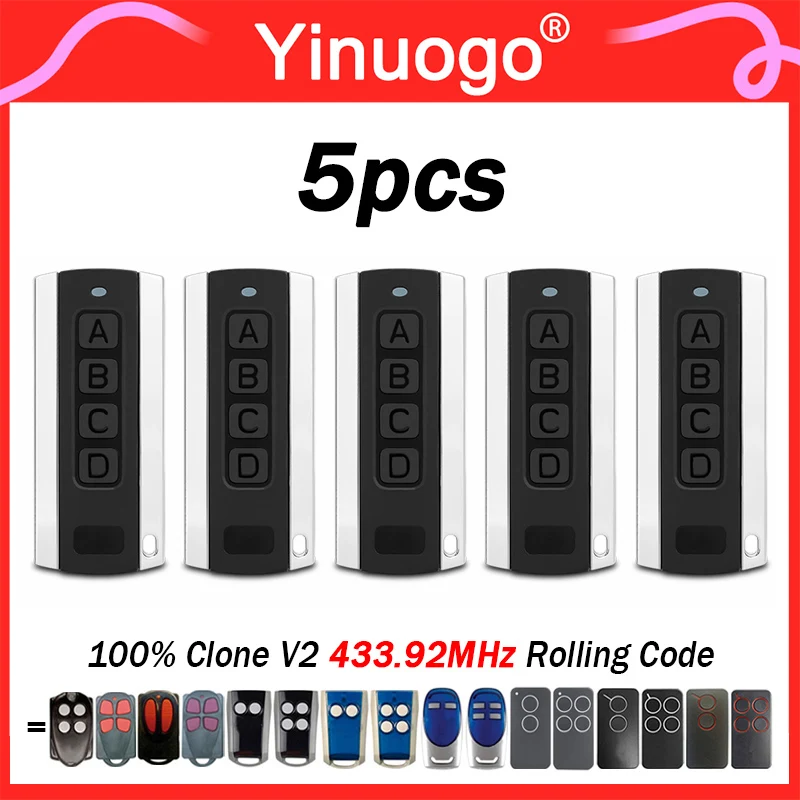 YNG605 Clone PHOENIX PHOENIX2 PHOENIX4 PHOX PHOX2 PHOX4 HANDY2 HANDY4 TSC TRC TXC 433.92MHz Garage Door Remote Control
YNG605 Clone PHOENIX PHOENIX2 PHOENIX4 PHOX PHOX2 PHOX4 HANDY2 HANDY4 TSC TRC TXC 433.92MHz Garage Door Remote Control
