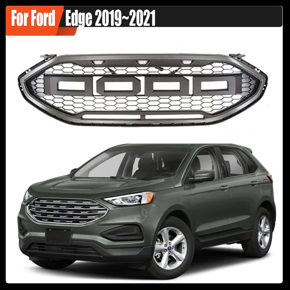 Front Middle Racing Grille Honeycomb Amber LED Lights ABS Grills Grid Mesh Style Bumper Mask Cover For Ford Edge 2019~2021
Front Middle Racing Grille Honeycomb Amber LED Lights ABS Grills Grid Mesh Style Bumper Mask Cover For Ford Edge 2019~2021