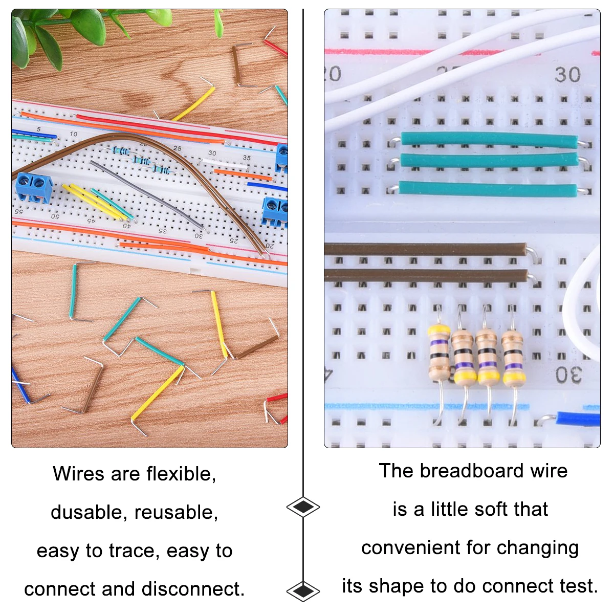 560pcs Breadboard Jumper Wire Set 14 Lengths Preformed Right Angle Storage Box Included Solderless Prototyping Cable Wire Kit
560pcs Breadboard Jumper Wire Set 14 Lengths Preformed Right Angle Storage Box Included Solderless Prototyping Cable Wire Kit