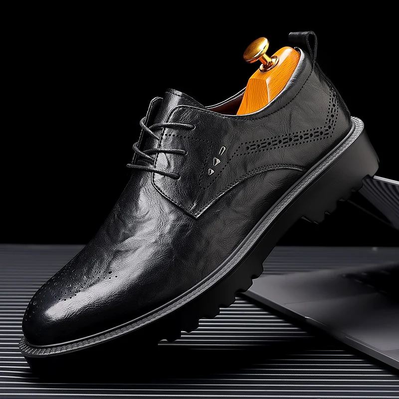 Men business Shoes Black Leather Men formal dress Men's Oxford Shoes lace up Men wedding Shoes Moccasins zapatillas hombre
Men business Shoes Black Leather Men formal dress Men's Oxford Shoes lace up Men wedding Shoes Moccasins zapatillas hombre