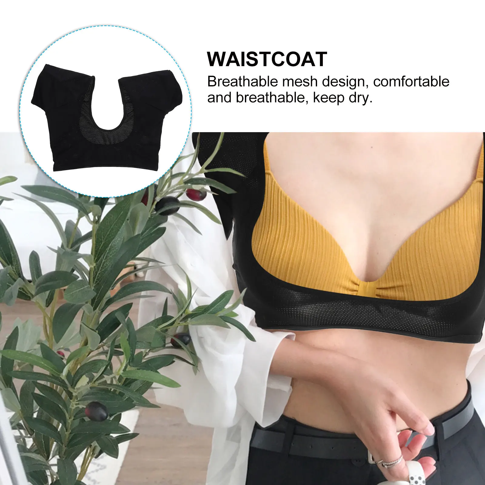 Женский жилет от пота под мышками: влагоотводящий, быстросохнущий, без рукавов, для тренировок, летняя одежда, с вкладышами от пота, комфортная посадка
Женский жилет от пота под мышками: влагоотводящий, быстросохнущий, без рукавов, для тренировок, летняя одежда, с вкладышами от пота, комфортная посадка