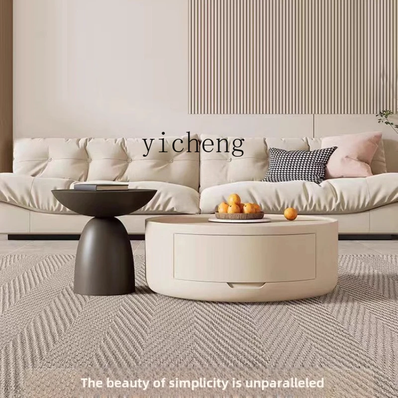 TQH coffee table round solid wood combination side table movable light luxury household tea table simple and modern
TQH coffee table round solid wood combination side table movable light luxury household tea table simple and modern