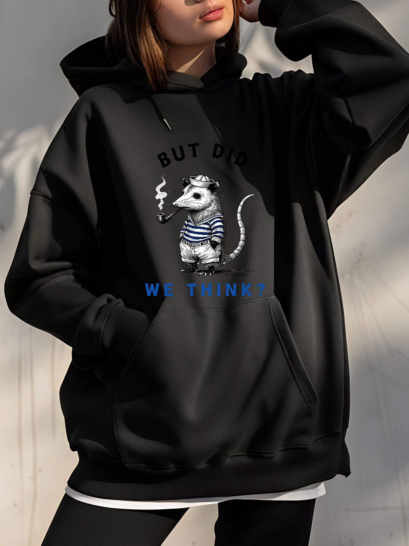 Толстовка с капюшоном, но думаю, опоссум, графический принт, унисекс, повседневная уличная толстовка для женщин и мужчин
Толстовка с капюшоном, но думаю, опоссум, графический принт, унисекс, повседневная уличная толстовка для женщин и мужчин