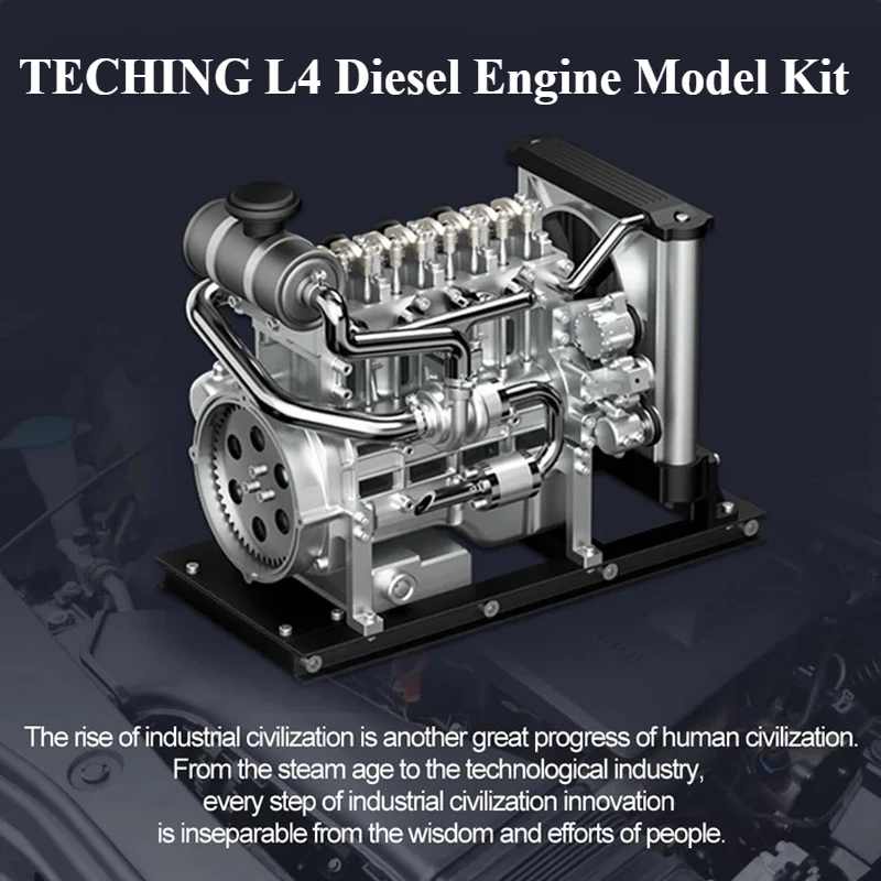 TECHING DM115 Diesel Engine Model Kit DIY Inline L4 Engine Metal Mechanical Assembly Toy
TECHING DM115 Diesel Engine Model Kit DIY Inline L4 Engine Metal Mechanical Assembly Toy