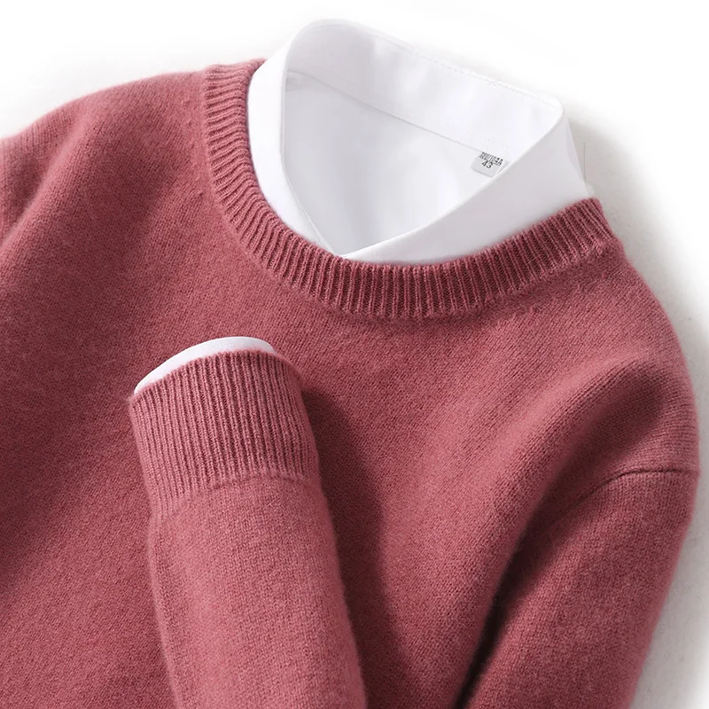 Basic 100% Merino Wool Men's O-Neck Solid Color Sweater Pullover Cashmere Soft Long Sleeves Fashion Loose Warm Clothing Top
Basic 100% Merino Wool Men's O-Neck Solid Color Sweater Pullover Cashmere Soft Long Sleeves Fashion Loose Warm Clothing Top