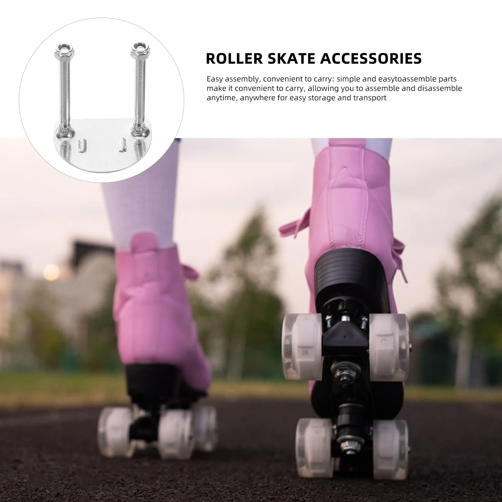 4Pcs Double Row Roller Skate Base Hardware Four Wheels Bracket Plate Shock Absorption Repair Parts for Roller Skate Accessories
4Pcs Double Row Roller Skate Base Hardware Four Wheels Bracket Plate Shock Absorption Repair Parts for Roller Skate Accessories