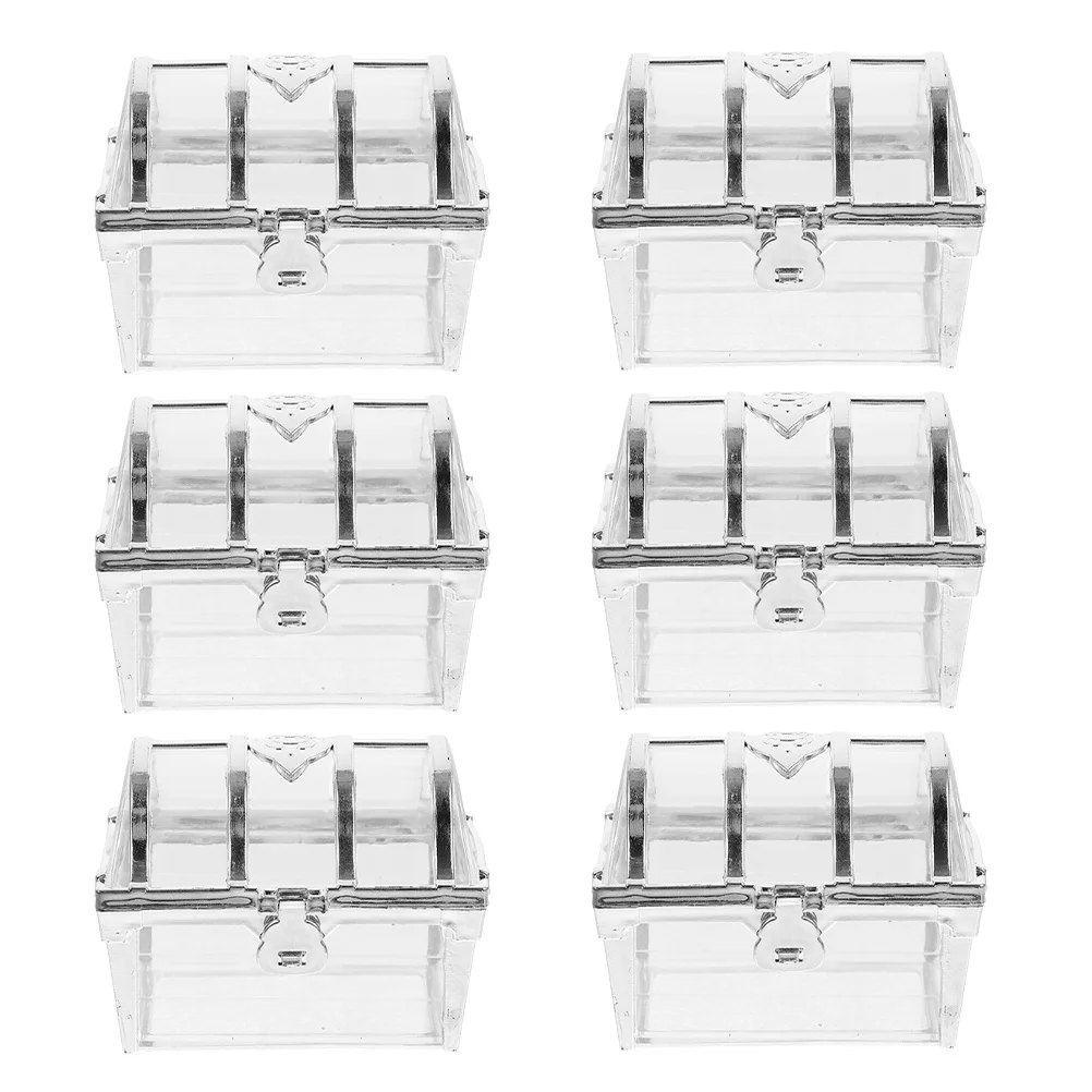 6Pcs Hollow Treasure Chest Candy Boxes Clear Plastic Wedding Favor Boxes Candy Storage Holder Party Decoration Gift Chest
6Pcs Hollow Treasure Chest Candy Boxes Clear Plastic Wedding Favor Boxes Candy Storage Holder Party Decoration Gift Chest