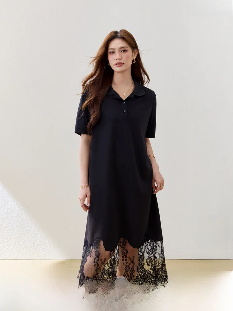 Elegant Lace Splice Straight Skirt Dress plus Size Women's Summer Fashion Design A-Line Midi Dress Flattering Commute Style
Elegant Lace Splice Straight Skirt Dress plus Size Women's Summer Fashion Design A-Line Midi Dress Flattering Commute Style
