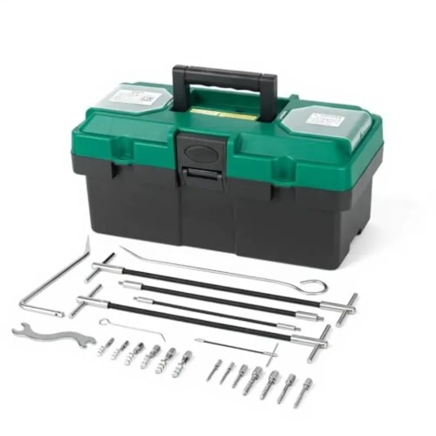 23-Piece Gland Packing Removal Tool Kit with Toolbox Stainless Steel Extractor Set with Flexible Shaft and Corkscrew Hooks for
23-Piece Gland Packing Removal Tool Kit with Toolbox Stainless Steel Extractor Set with Flexible Shaft and Corkscrew Hooks for