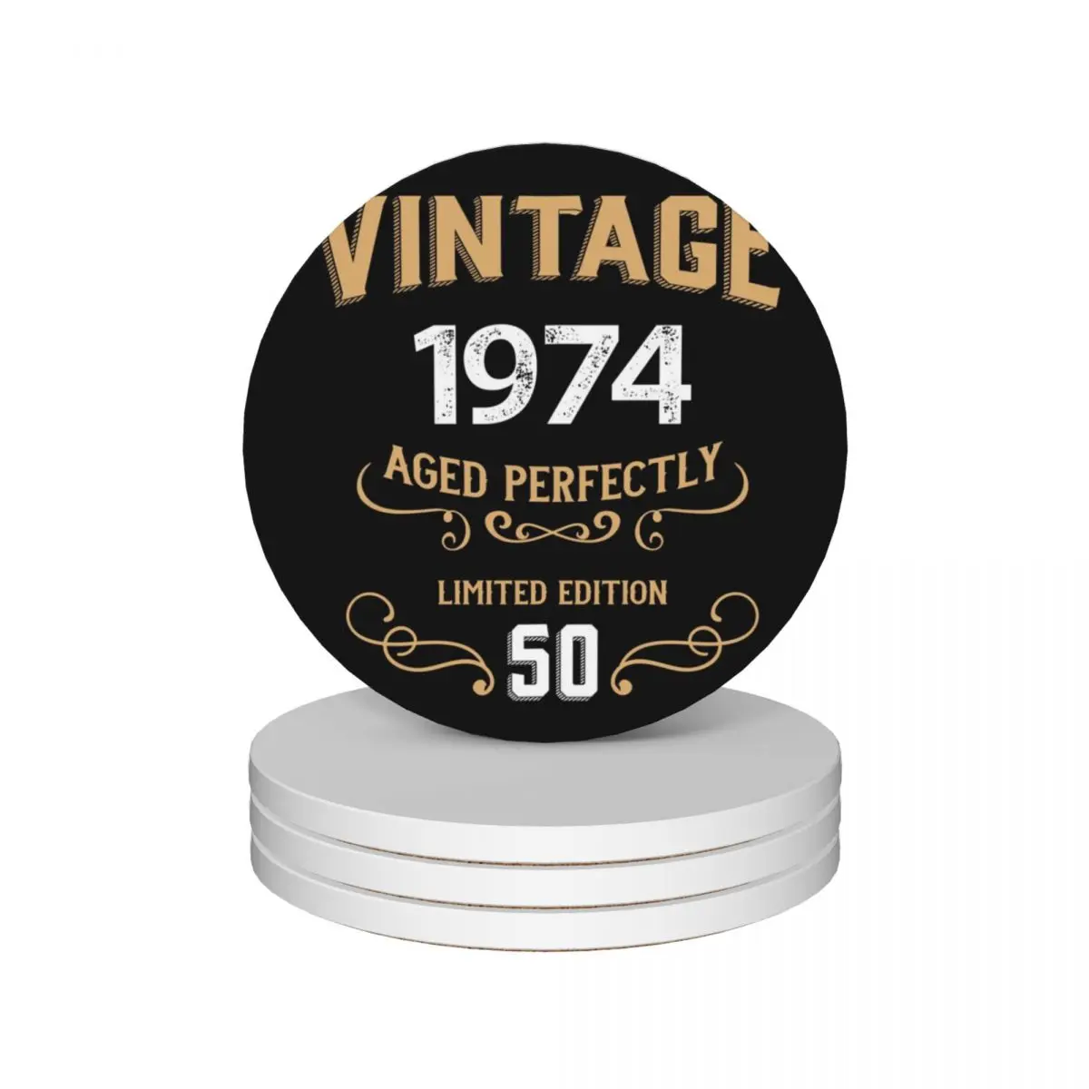 Vintage 1974 50 Years Aged Perfectly Gift Ceramic Coasters (Set of 4) for drinks aesthetic original ceramic set custom Coasters
Vintage 1974 50 Years Aged Perfectly Gift Ceramic Coasters (Set of 4) for drinks aesthetic original ceramic set custom Coasters