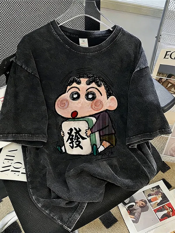 plus Size 300 Pounds Summer Cartoon Print Short Sleeve Women's Loose round Neck Black T-Shirt Fashionable Versatile Meat Conc...
plus Size 300 Pounds Summer Cartoon Print Short Sleeve Women's Loose round Neck Black T-Shirt Fashionable Versatile Meat Conc...