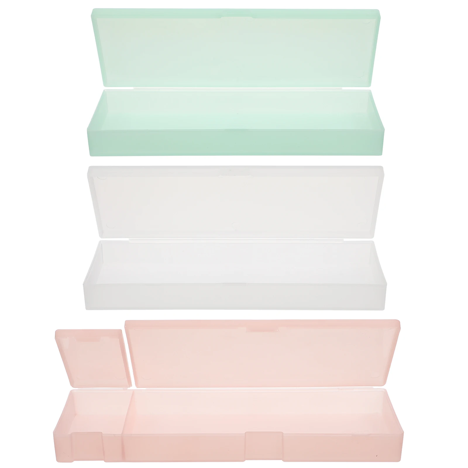 6Pcs Translucent Frosted Pencil Cases Durable PP Plastic Pen Boxes With Snap Design For Storage
6Pcs Translucent Frosted Pencil Cases Durable PP Plastic Pen Boxes With Snap Design For Storage