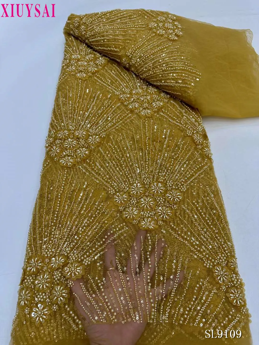 Luxury French Beaded Lace Fabric 2025 High Quality 5 Yards Tulle African Lace Fabric Nigerian Wedding Dress for Women
Luxury French Beaded Lace Fabric 2025 High Quality 5 Yards Tulle African Lace Fabric Nigerian Wedding Dress for Women
