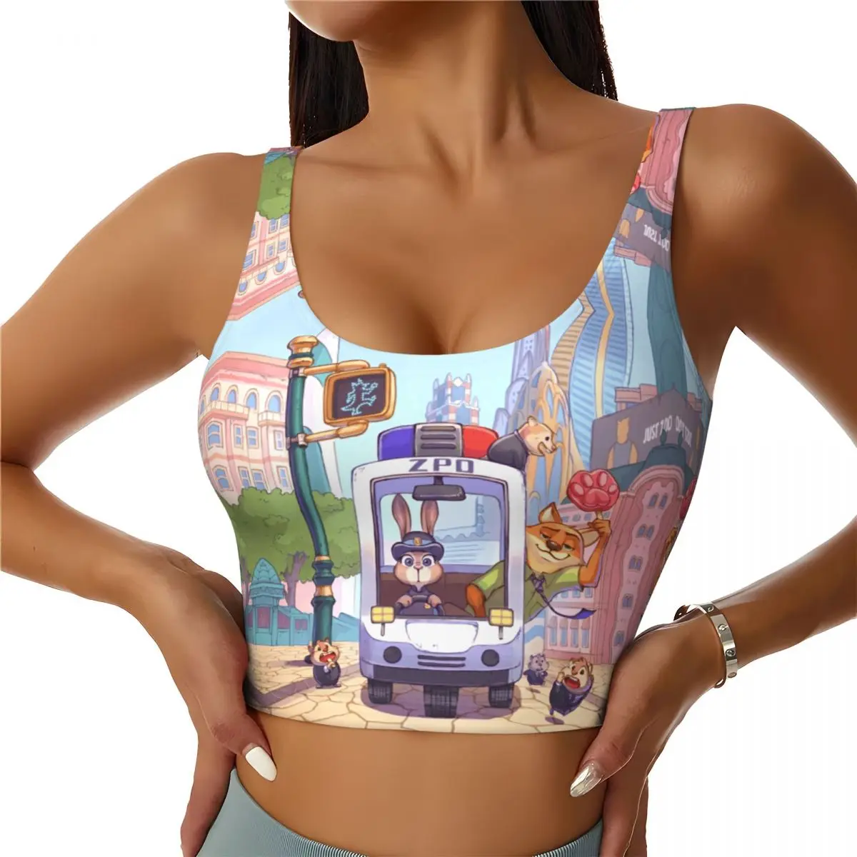 Custom Zootopia Judy Nick Gary Sports Bra Women Movie High Impact Workout Yoga Crop Top
Custom Zootopia Judy Nick Gary Sports Bra Women Movie High Impact Workout Yoga Crop Top