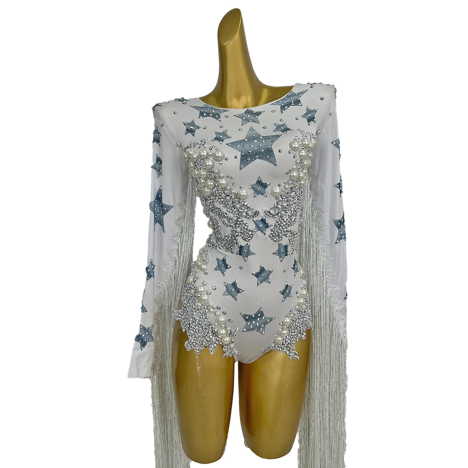 Star Fashion Tassel Long Sleeved Jumpsuit Sparkling Frame Rate Rhinestone Star Jumpsuit Bar Stage Performance Outfit Prom Gowns
Star Fashion Tassel Long Sleeved Jumpsuit Sparkling Frame Rate Rhinestone Star Jumpsuit Bar Stage Performance Outfit Prom Gowns