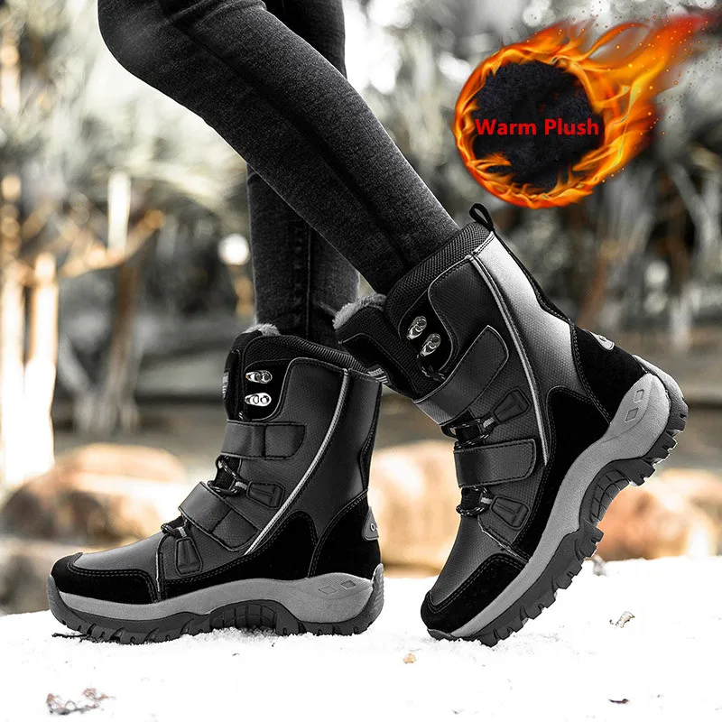 New Winter Women Boots Warm Plush Mid-Calf Women's Snow Boots Lace-up Outdoor Waterproof Hiking Boots Chaussures Femme Size 42
New Winter Women Boots Warm Plush Mid-Calf Women's Snow Boots Lace-up Outdoor Waterproof Hiking Boots Chaussures Femme Size 42
