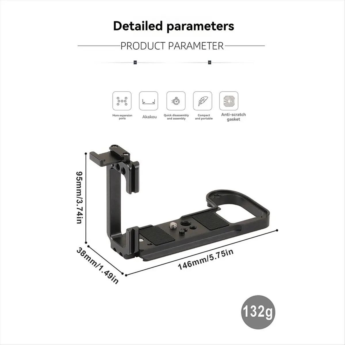N05R JLWIN L-Shape Quick Release Plate for Nikon Z5 II Arca Compatible Cold Shoe DJI Ronin RS Support Cold Shoe Mount
N05R JLWIN L-Shape Quick Release Plate for Nikon Z5 II Arca Compatible Cold Shoe DJI Ronin RS Support Cold Shoe Mount