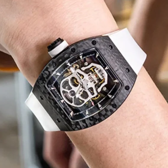 CRONUSART Мужские автоматические часы 50 мм Tonneau Механические наручные часы Корпус из углеродного волокна Светящийся скелет Череп Циферблат FKM Ремешок
CRONUSART Мужские автоматические часы 50 мм Tonneau Механические наручные часы Корпус из углеродного волокна Светящийся скелет Череп Циферблат FKM Ремешок