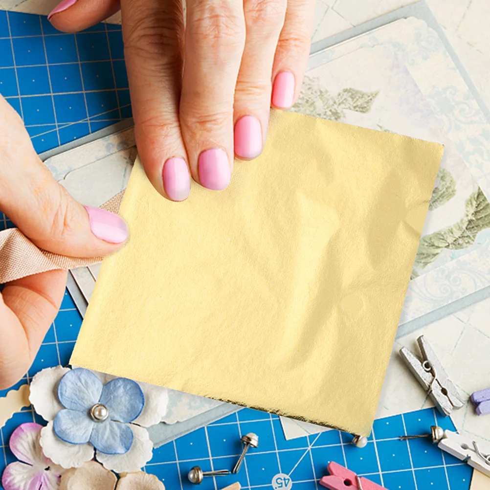 200 Sheets Imitation Gold Foil Craft Decoration Metallic Painting DIY Handcrafts Art Supplies Foil Sheets Gilding Furnishings
200 Sheets Imitation Gold Foil Craft Decoration Metallic Painting DIY Handcrafts Art Supplies Foil Sheets Gilding Furnishings